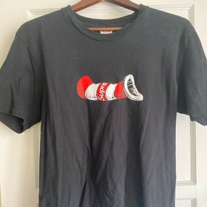 Supreme Cat in the Hat Tee Black